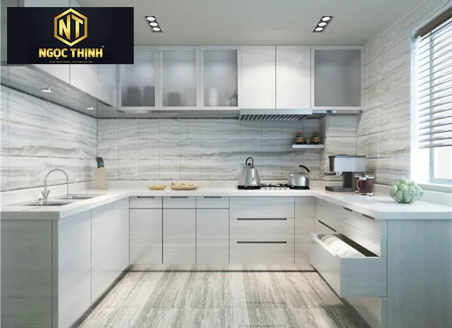 Xưởng Nội Thất Ngọc Thịnh Long Thành - Biên Hòa - Tủ bếp gỗ công nghiệp đa năng, hiện dại , sang trọng - TBNT18